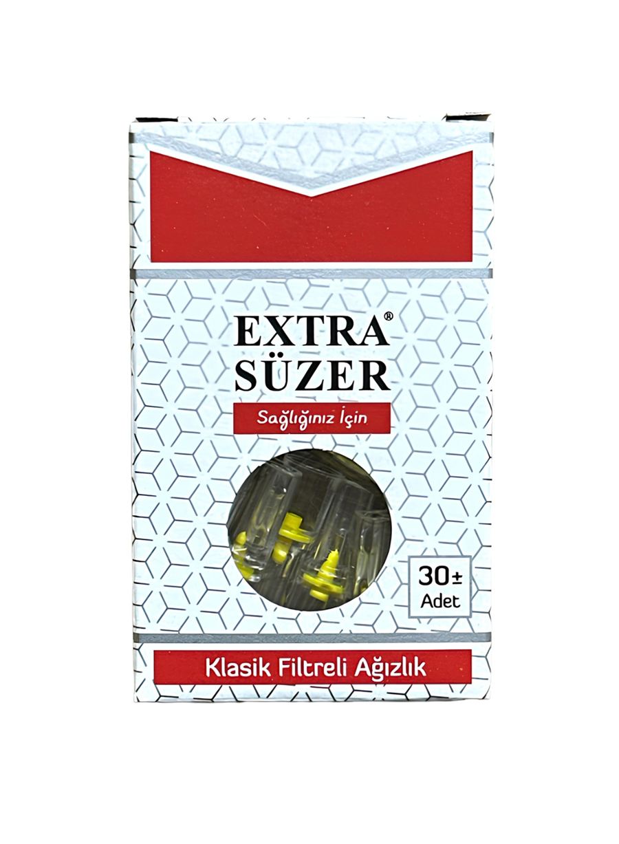 Extra Süzer Klasik filtreli sigara ağızlığı 30’luk kutu